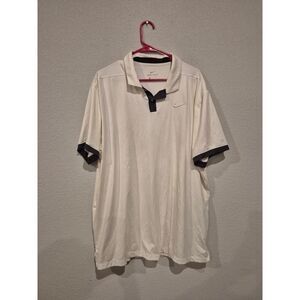Nike Dri Fit Tour Performance Men's Golf Tiger Woods Collection T-Shirt XL White